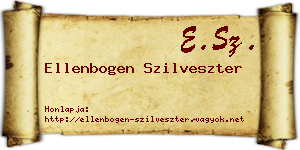 Ellenbogen Szilveszter névjegykártya