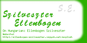 szilveszter ellenbogen business card